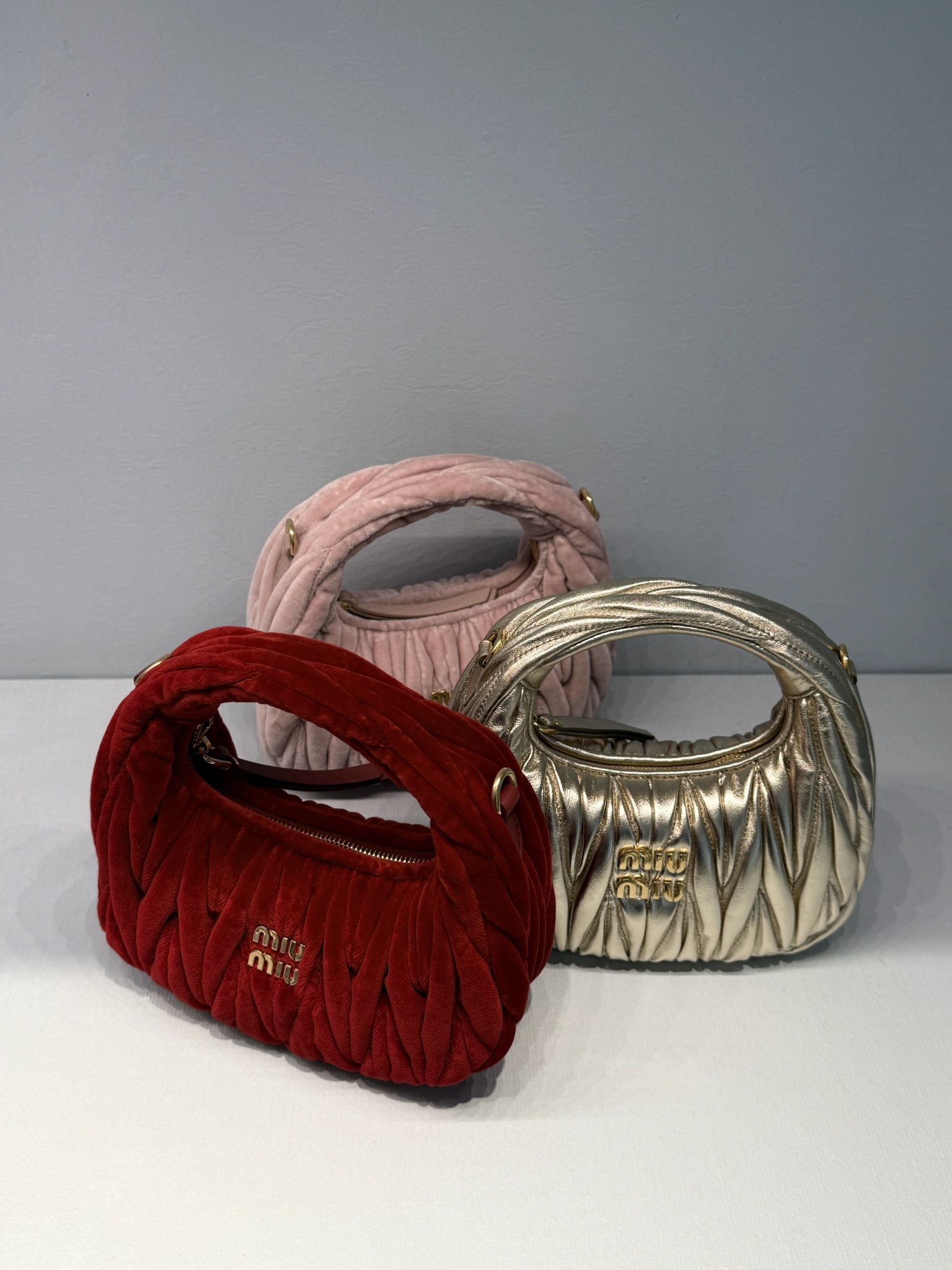 Wander matelassé hobo mini-bag Miu Miu