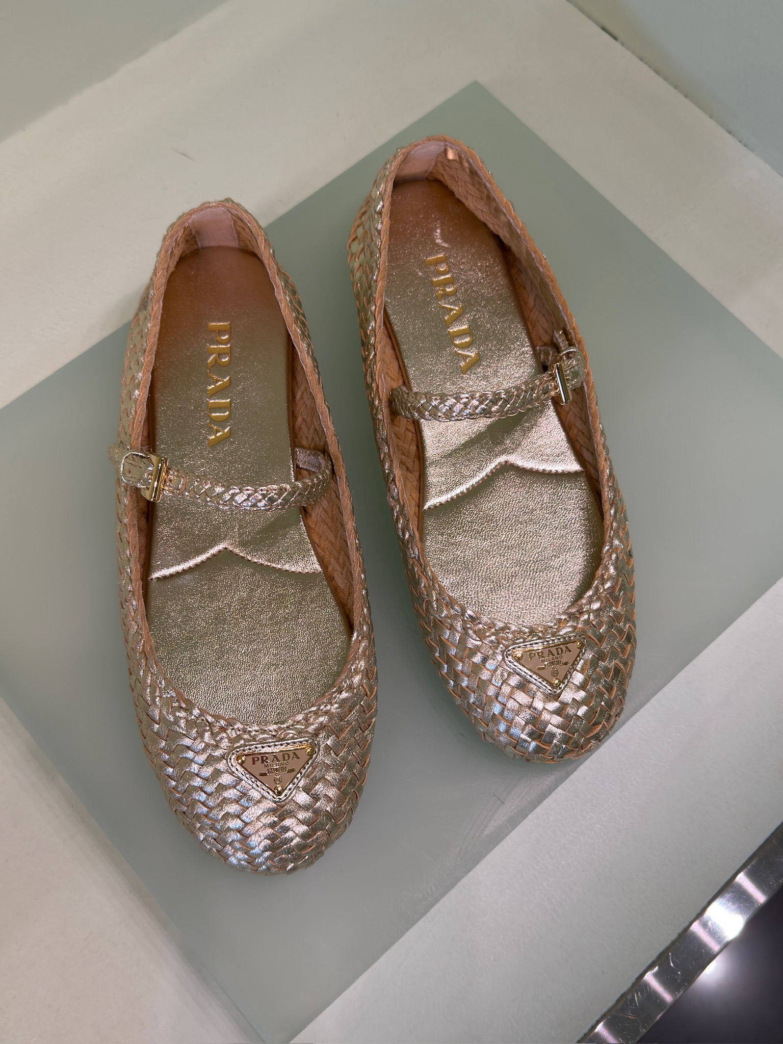 Woven Ballerinas Prada