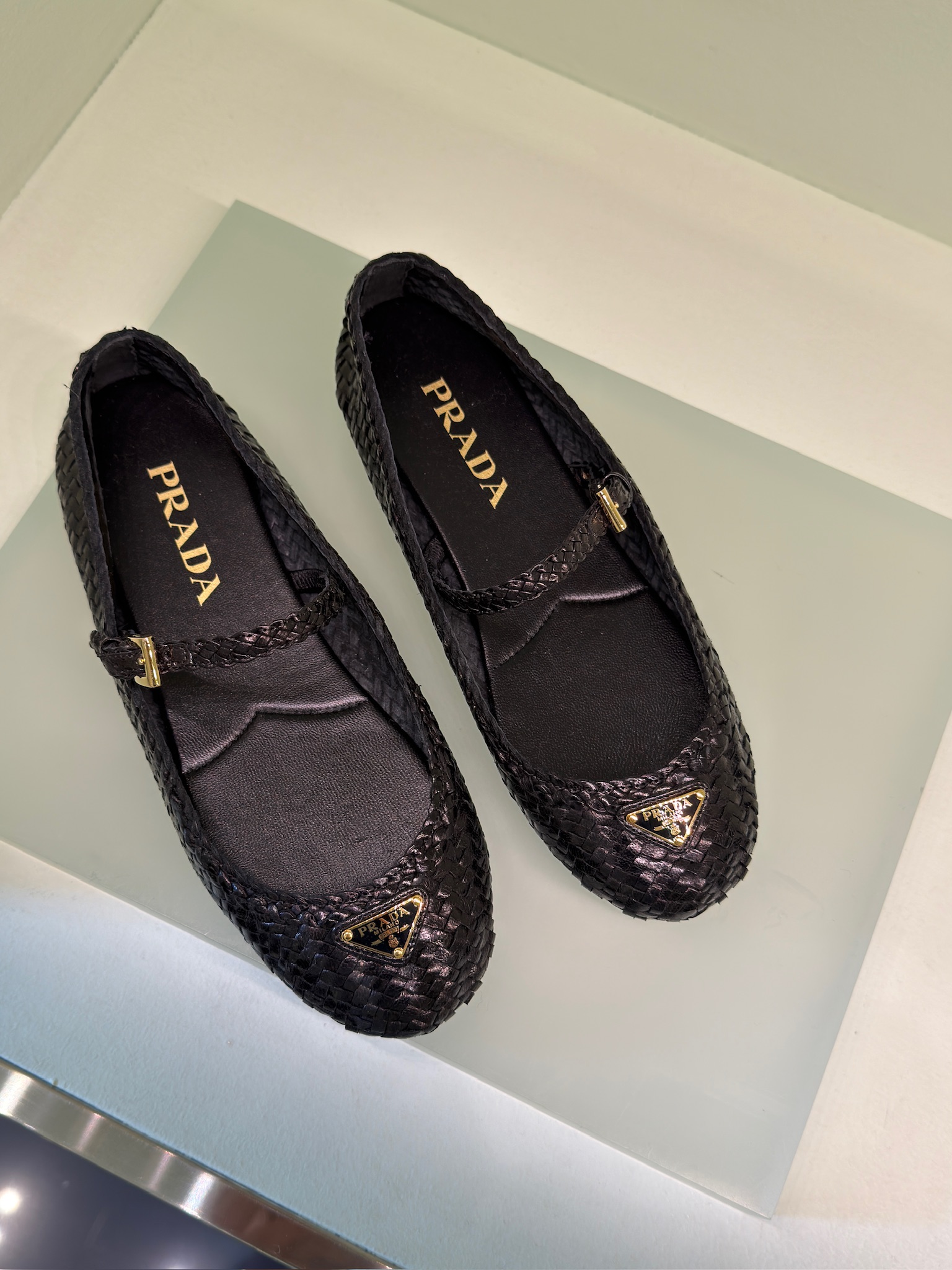 Woven Ballerinas Prada