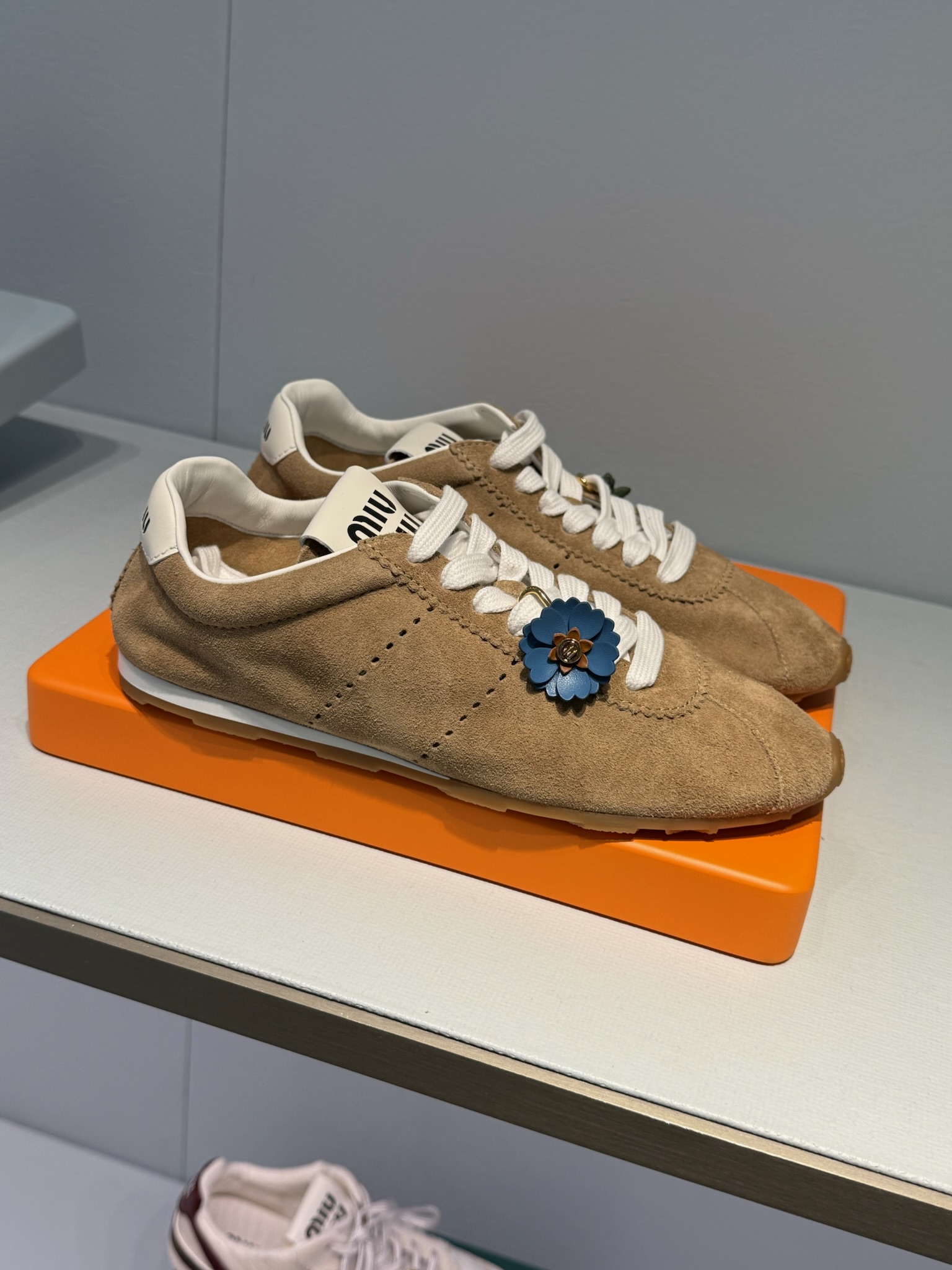 Plume Suede Sneakers Miu Miu